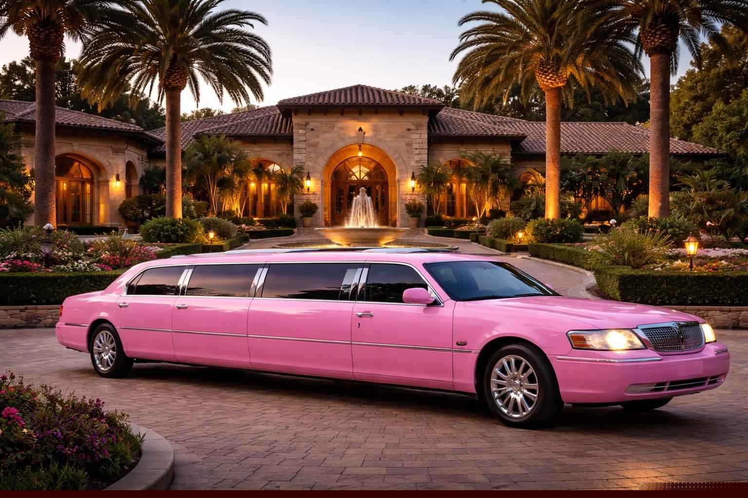Pink Limo Service In Fairbanks Ranch Ca