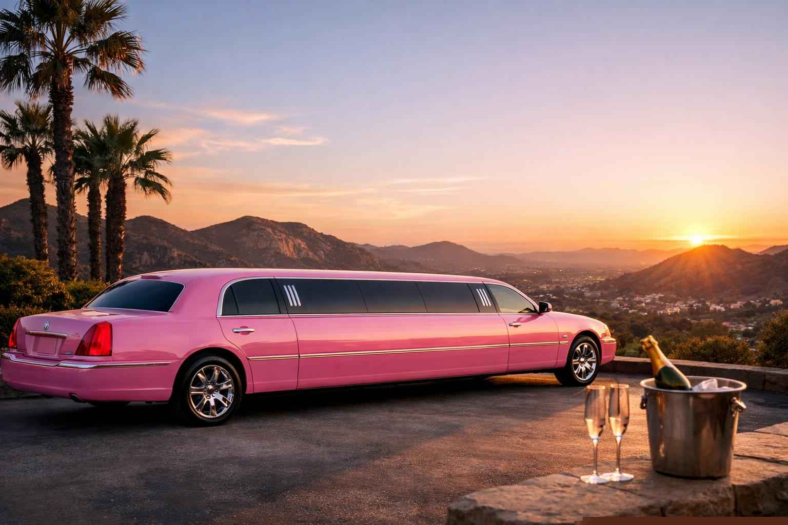 Pink Limo Rental In Poway California Pink Limo Service Poway Ca