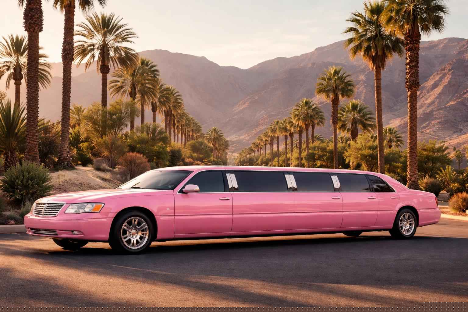 Pink Limousines In Borrego Springs California