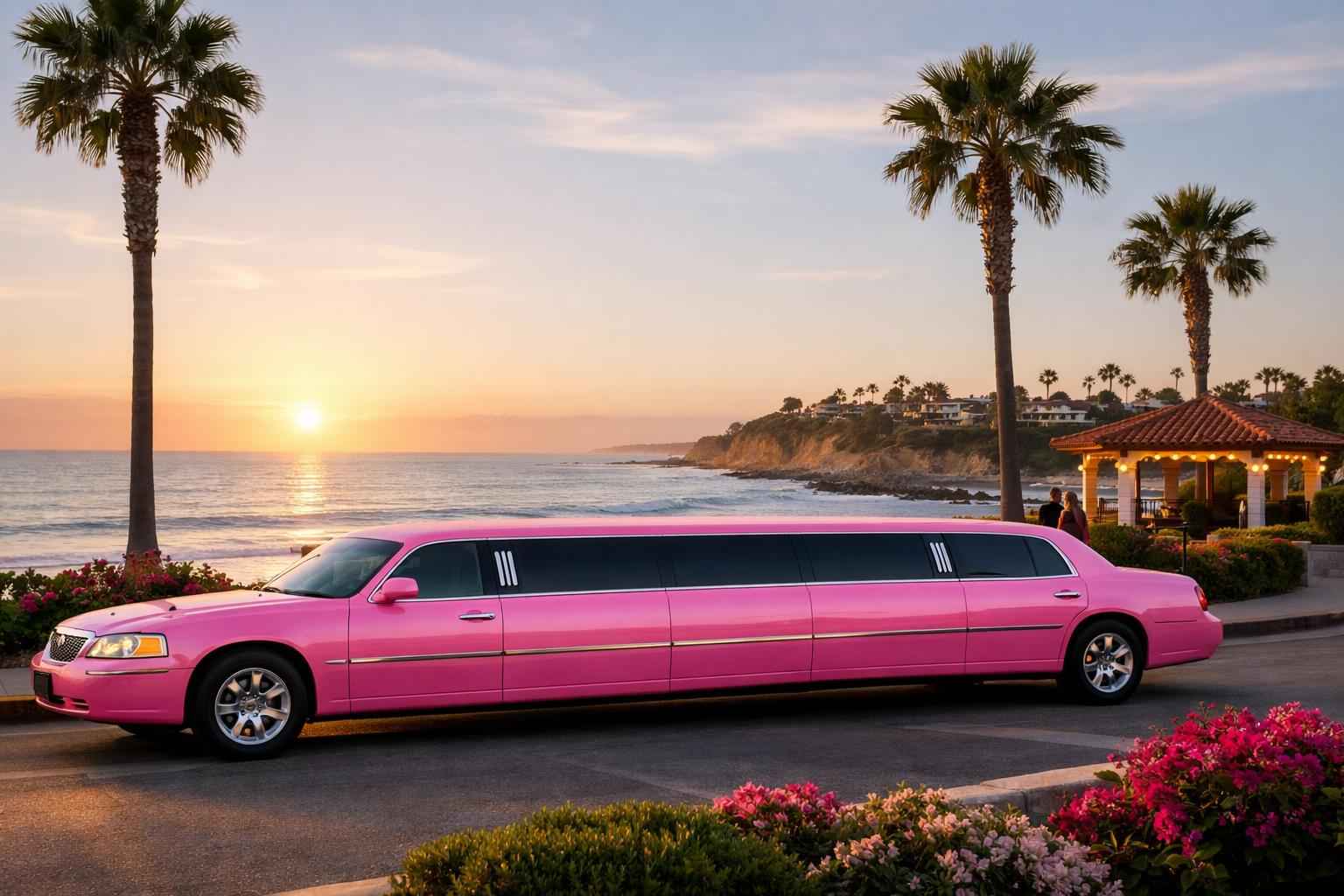 Pink Limousines In Carlsbad California
