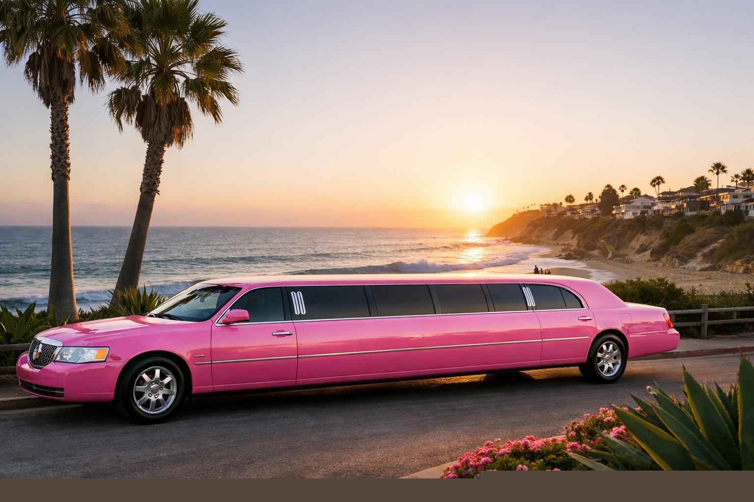 Pink Limousines In Encinitas California