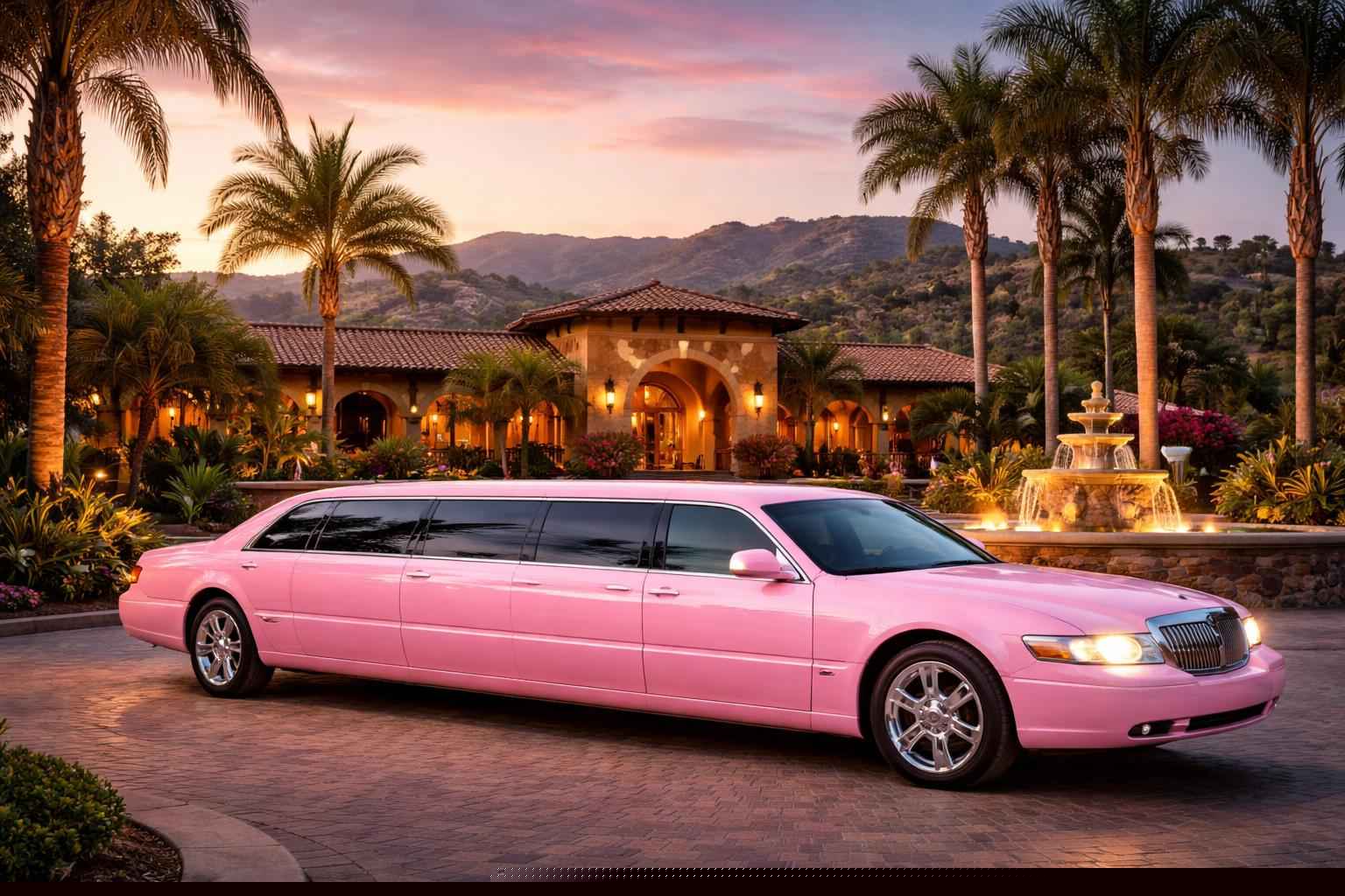 Pink Limousines In Jamul California