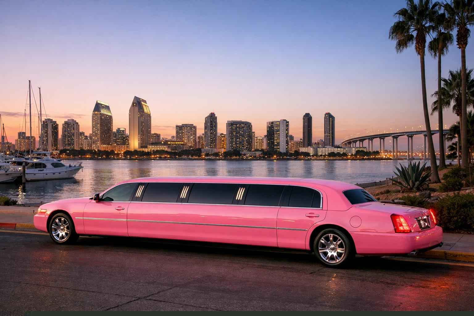 Pink Limo Rental In National City California Pink Limousines In National City California