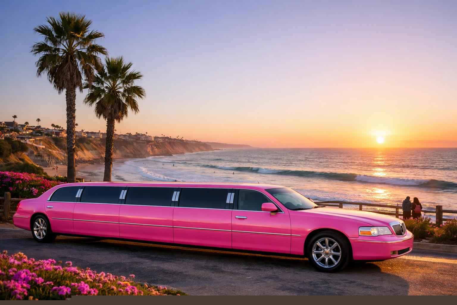 Pink Limo Rental In Solana Beach California Pink Limousines In Solana Beach California