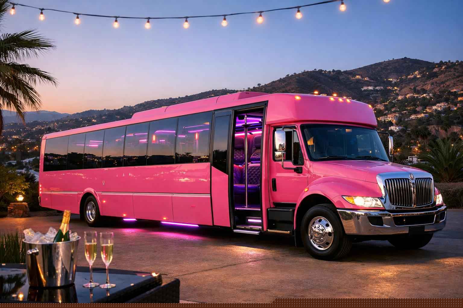 Pink Party Bus Rental Near Me El Cajon Ca