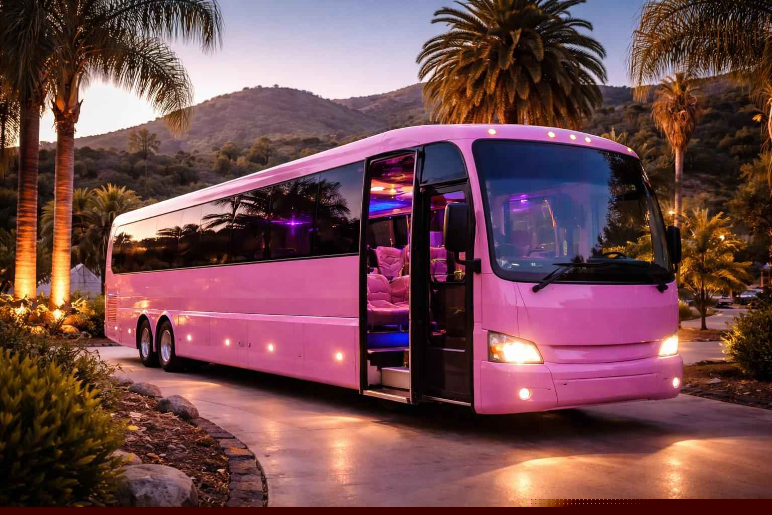 Pink Party Bus Rental Near Me Jamul Ca