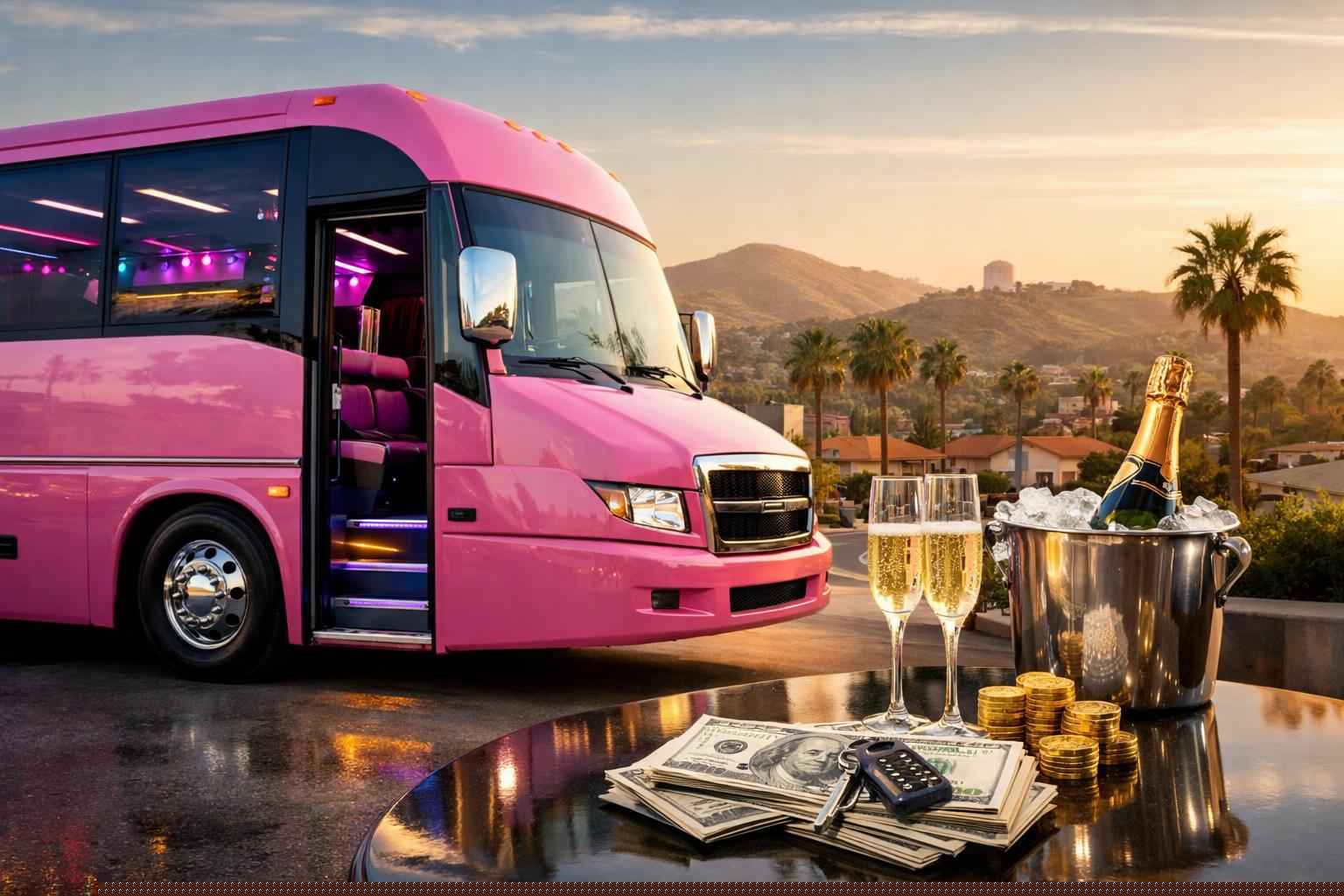 Pink Party Bus Rental Prices In Lemon Grove Ca