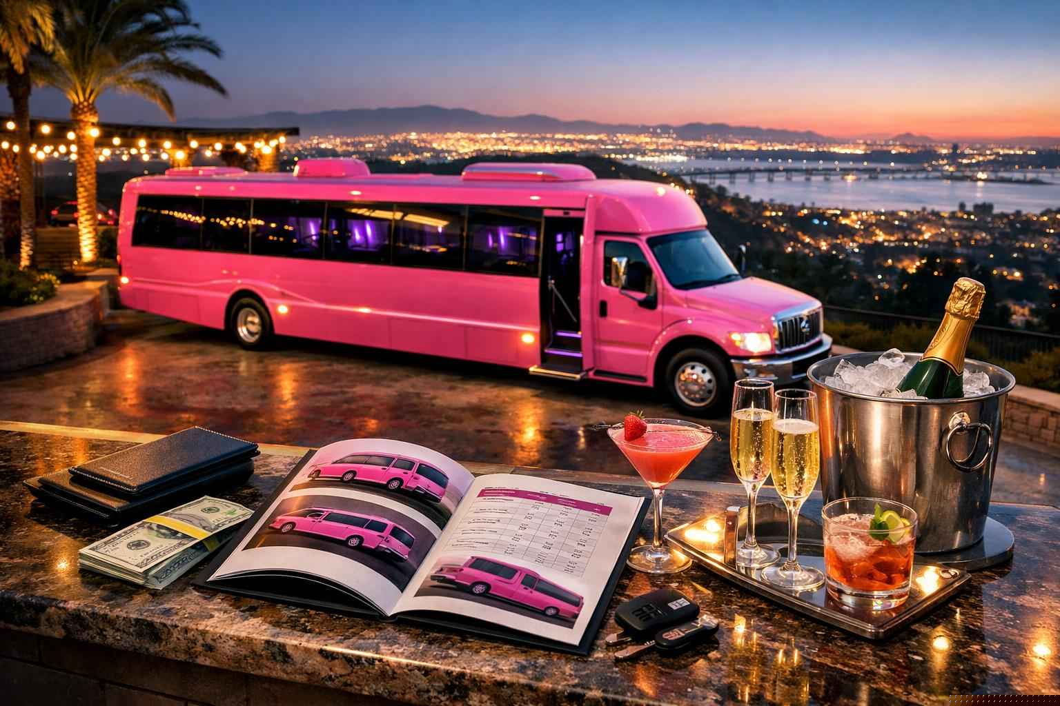Pink Party Bus Rental In National City California Pink Party Bus Rental Prices In National City Ca