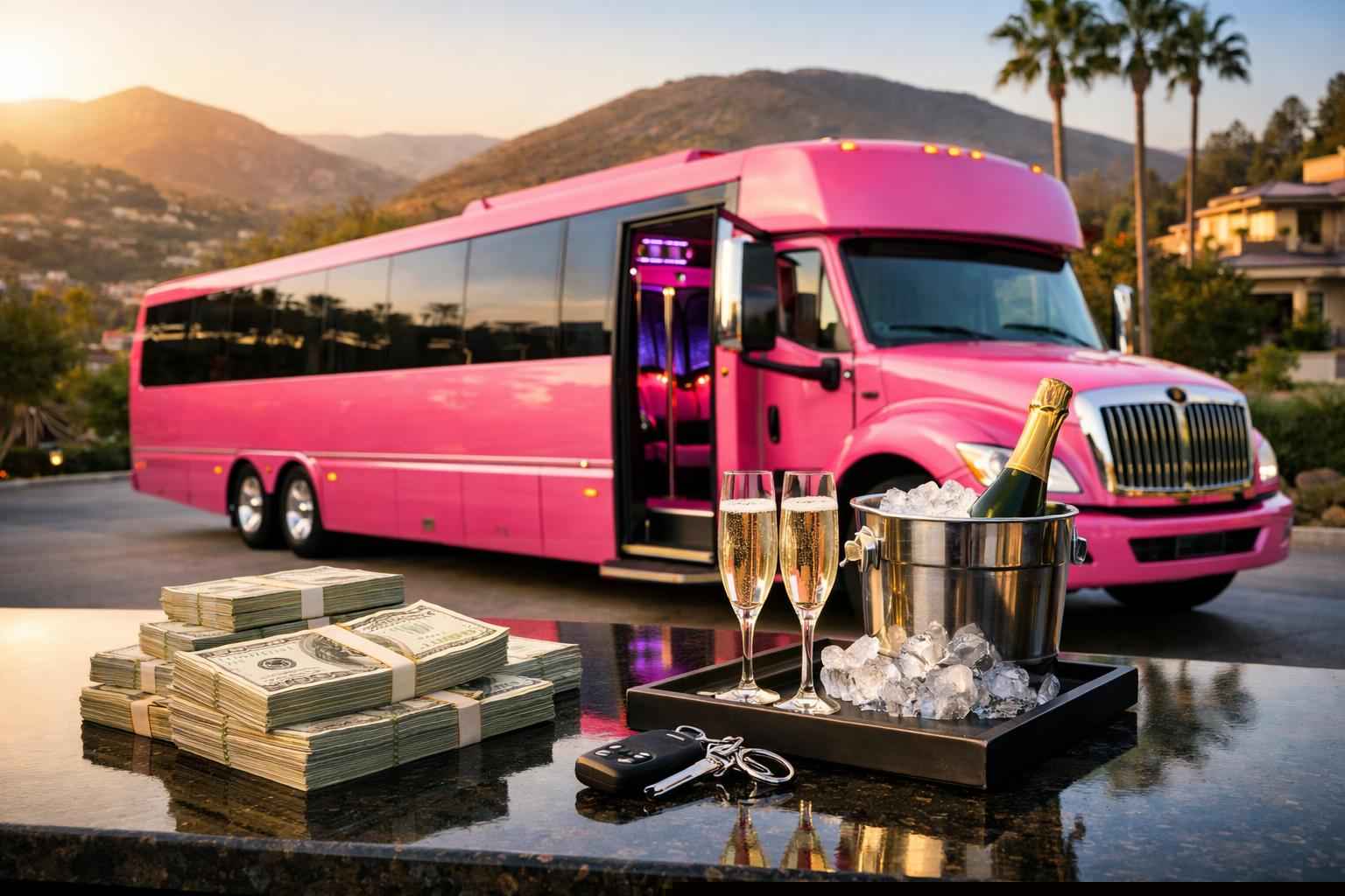 Pink Party Bus Rental Prices In Santee Ca