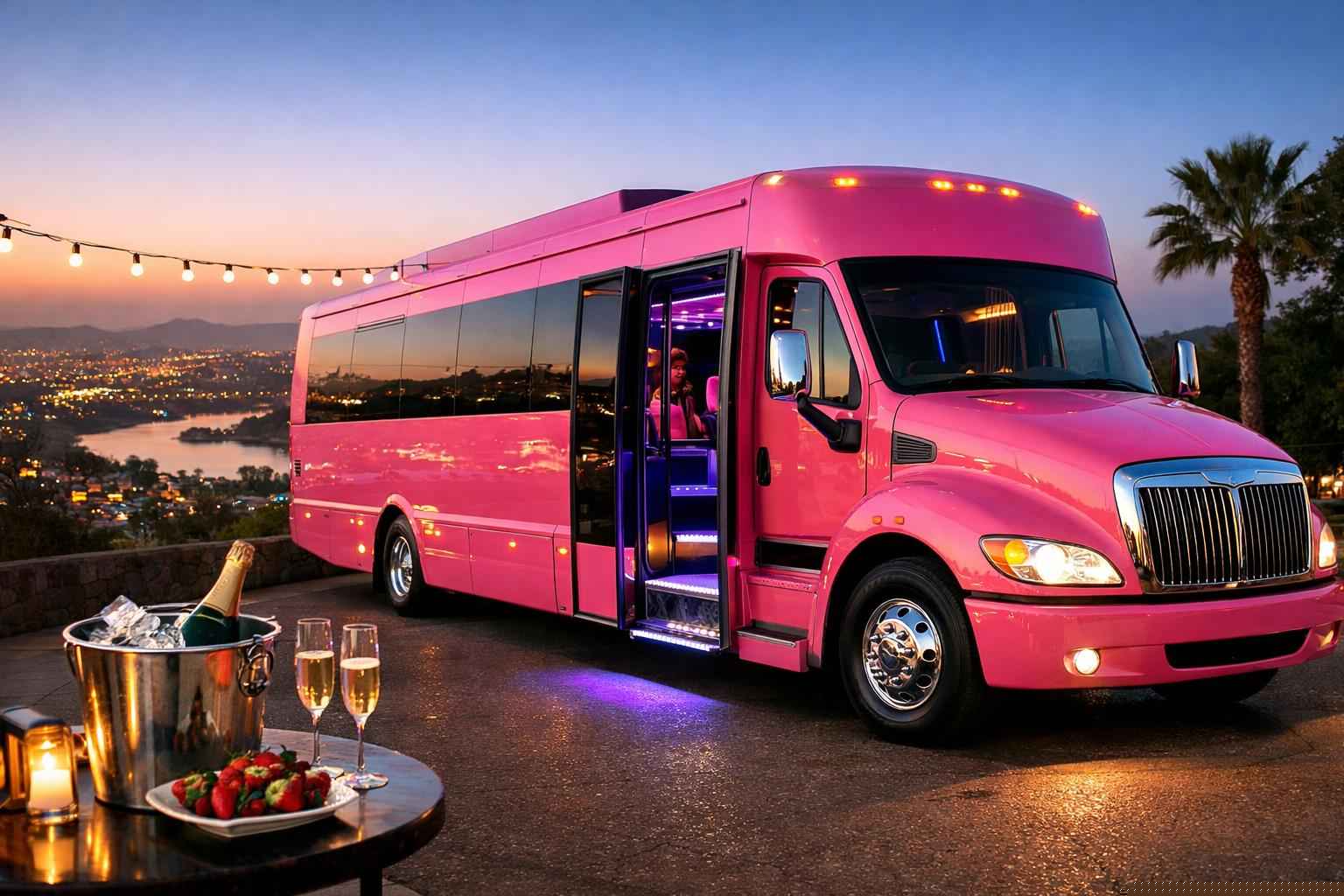 Pink Party Bus Rental San Marcos Ca