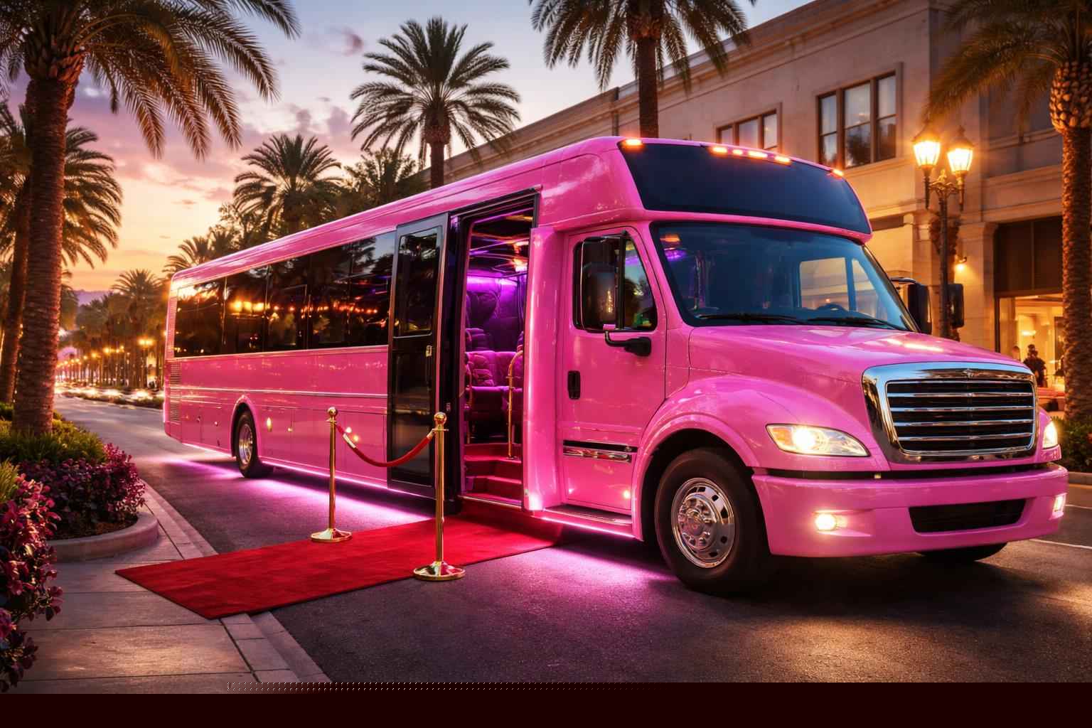 Pink Party Bus Rental In Bostonia California Pink Party Bus Rental Services In Bostonia California