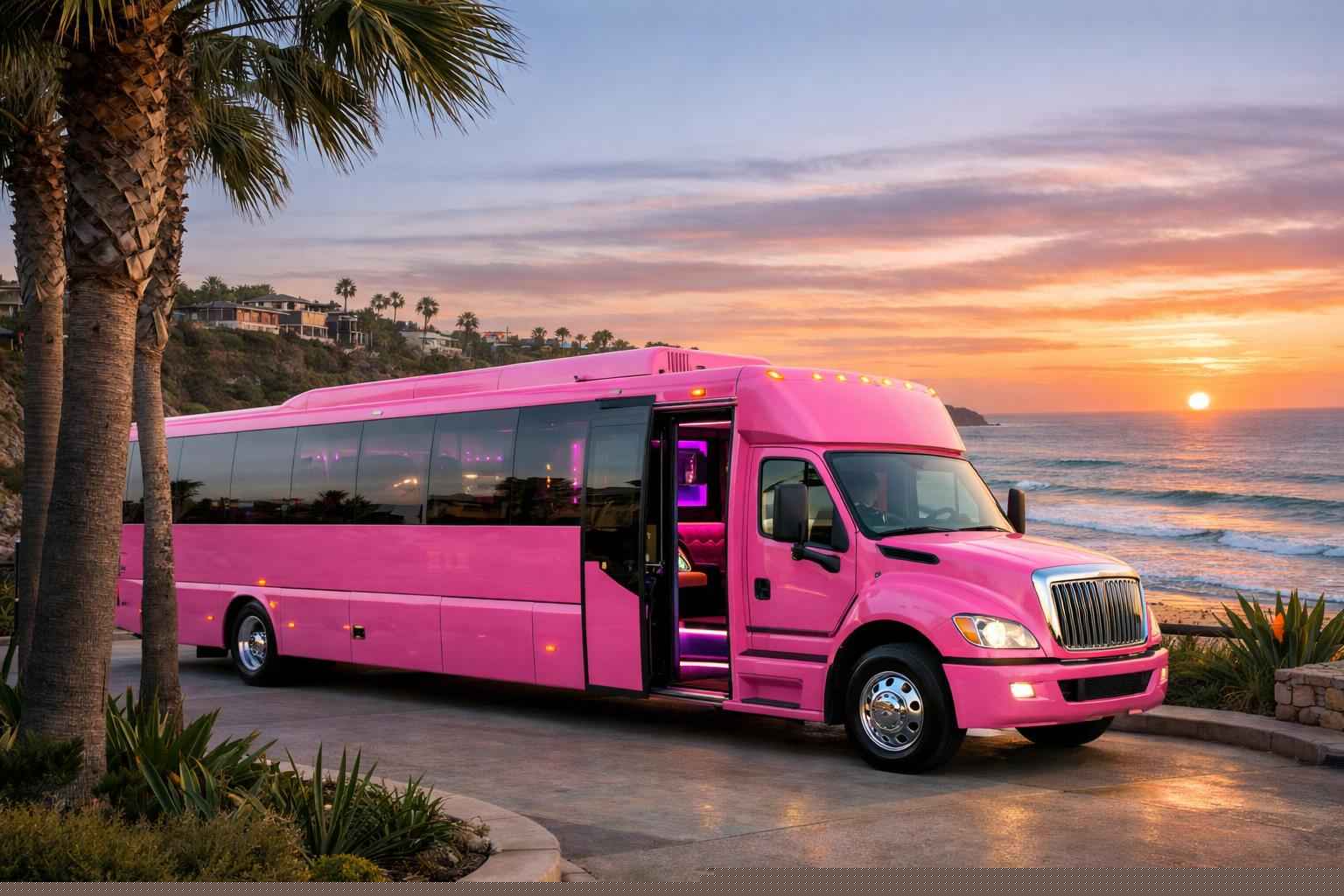 Pink Party Bus Rental Services In Encinitas California