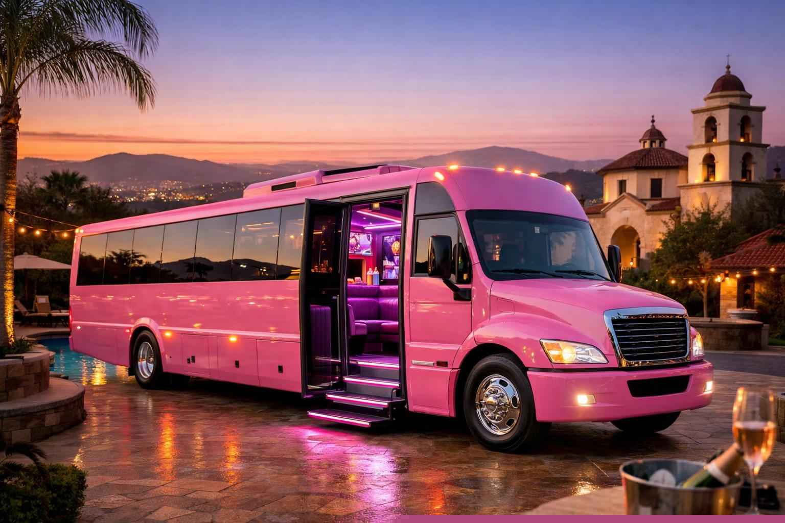 Pink Party Bus Rental Services In Escondido California