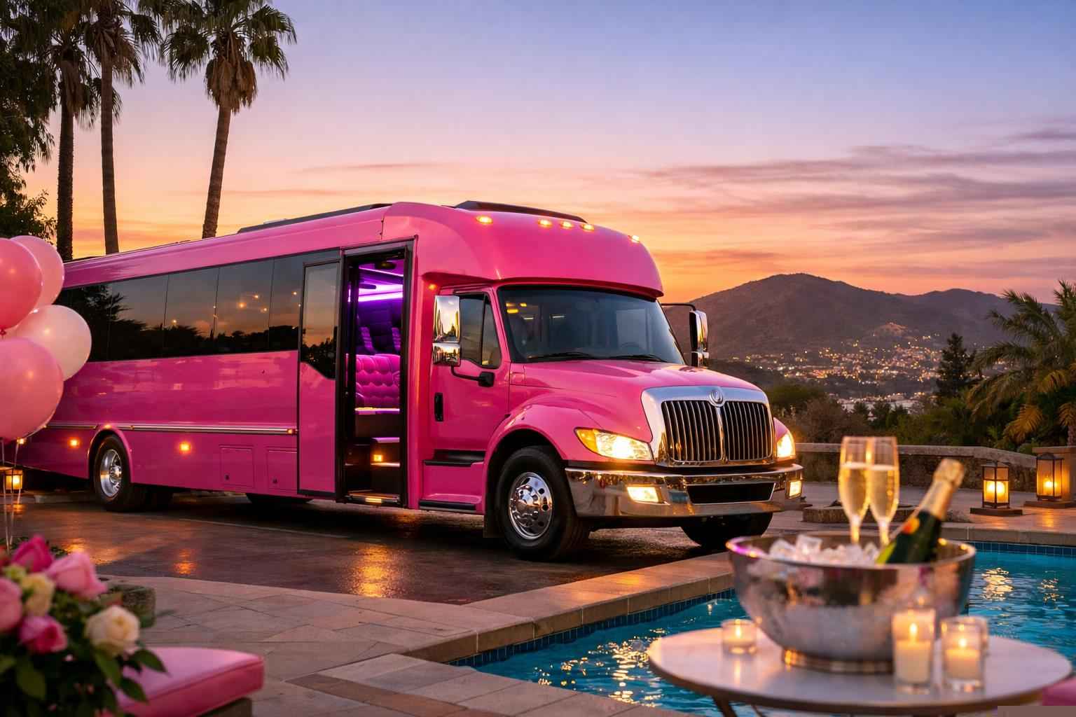 Pink Party Bus Rental Services In La Mesa California