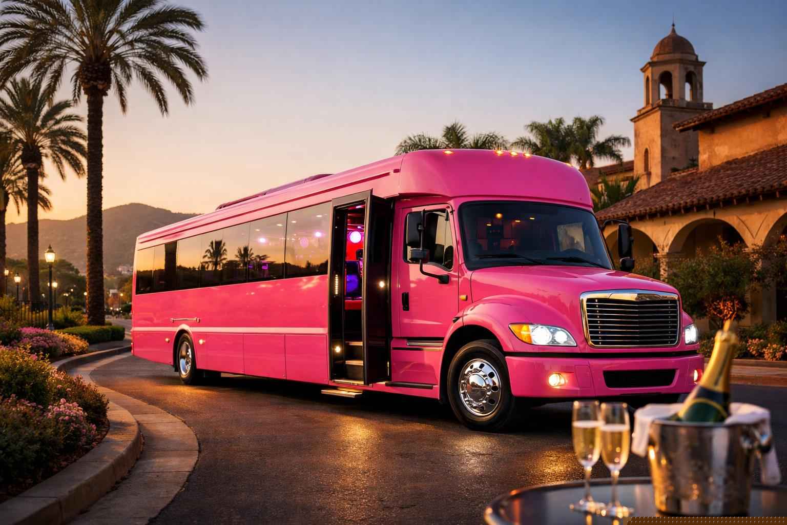 Pink Party Bus Rental Services In Lemon Grove California