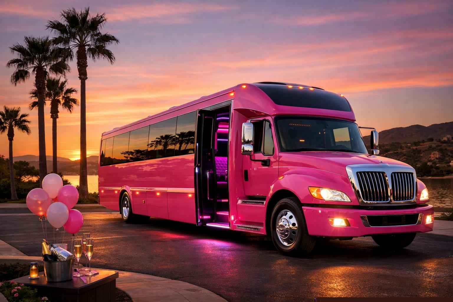 Pink Party Bus Rental Services In Santee California