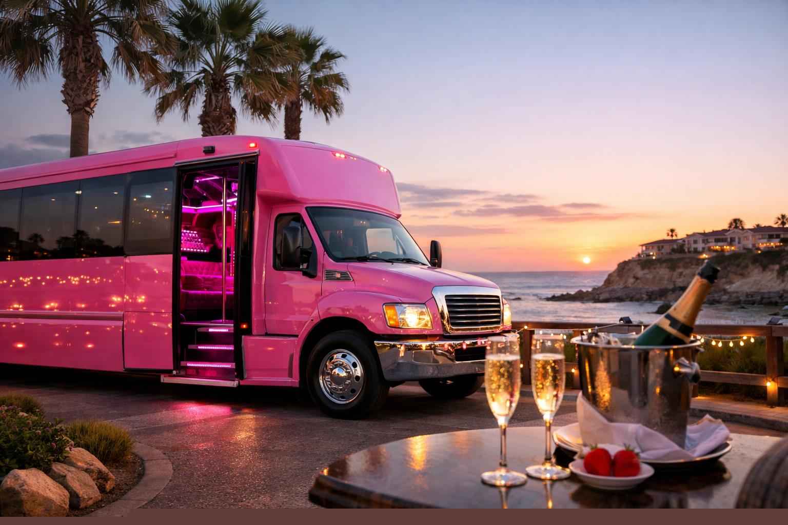 Pink Party Bus Service Carlsbad Ca