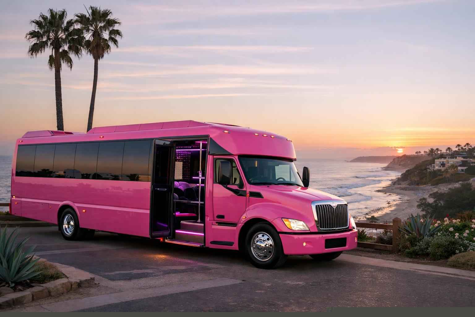 Pink Party Bus Service Encinitas Ca