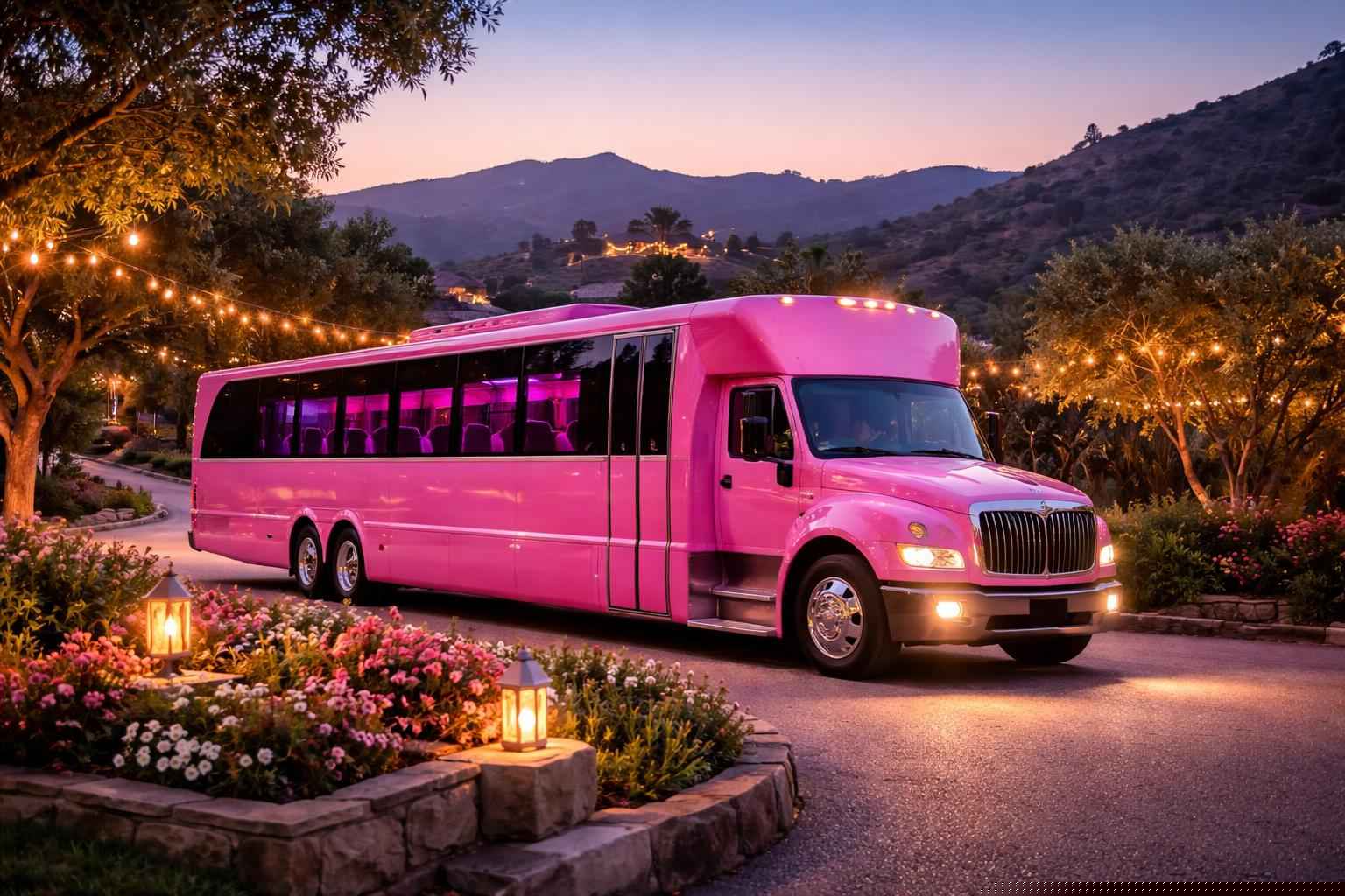 Pink Party Bus Service In Hidden Meadows Ca