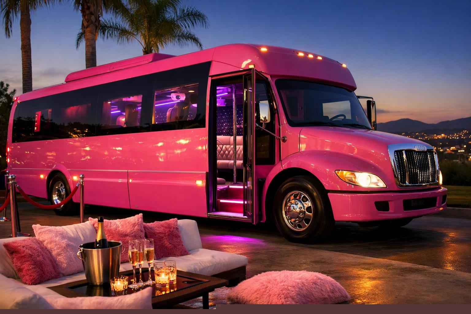 Pink Party Bus Service La Mesa Ca