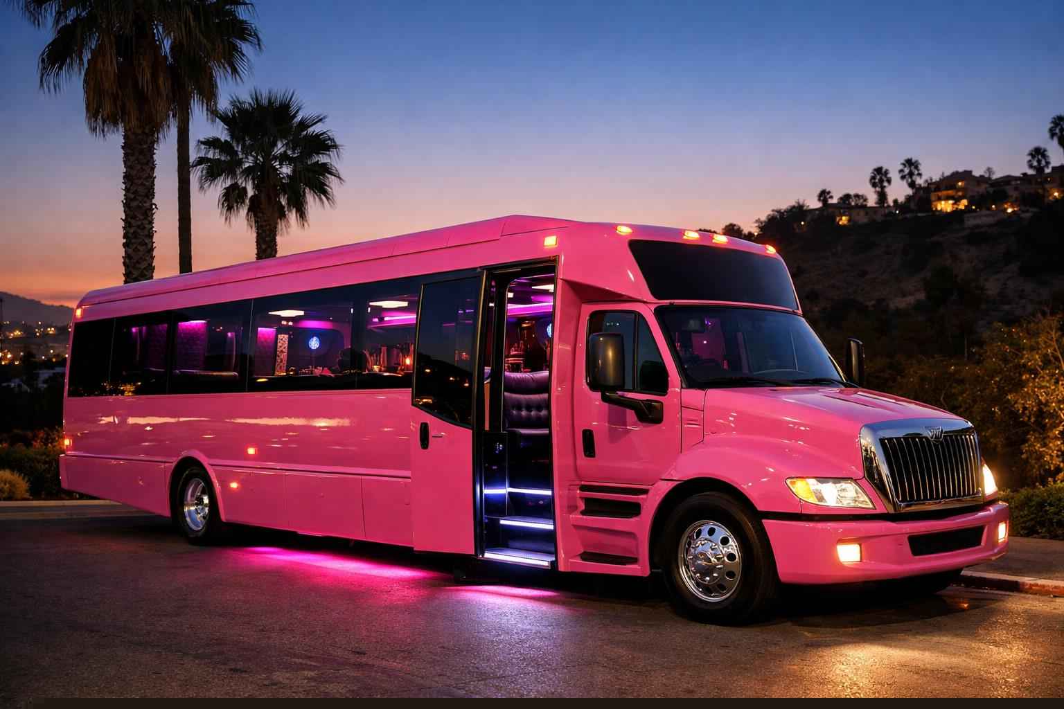 Pink Party Bus Service Lemon Grove Ca