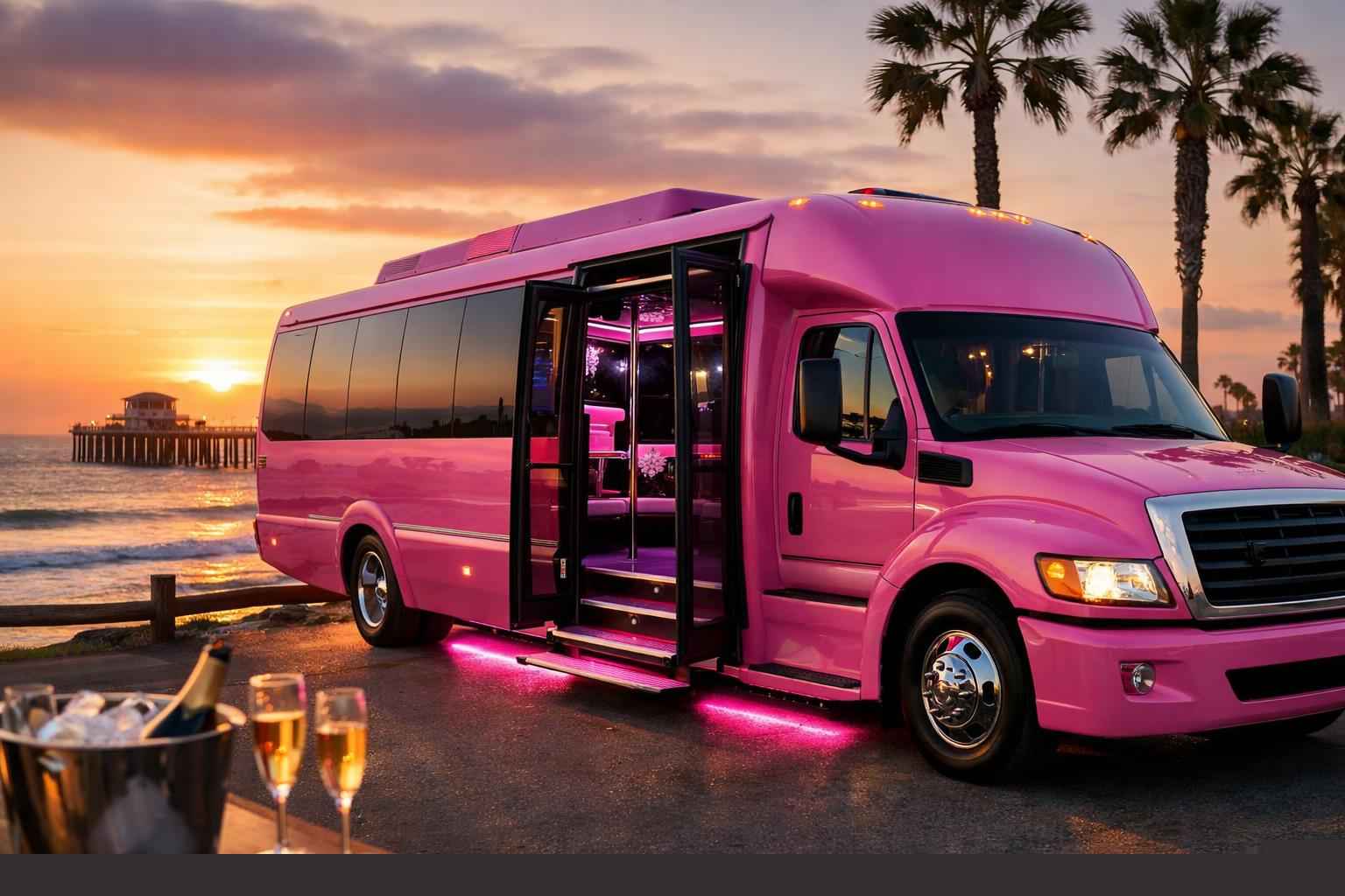 Pink Party Bus Service Oceanside Ca