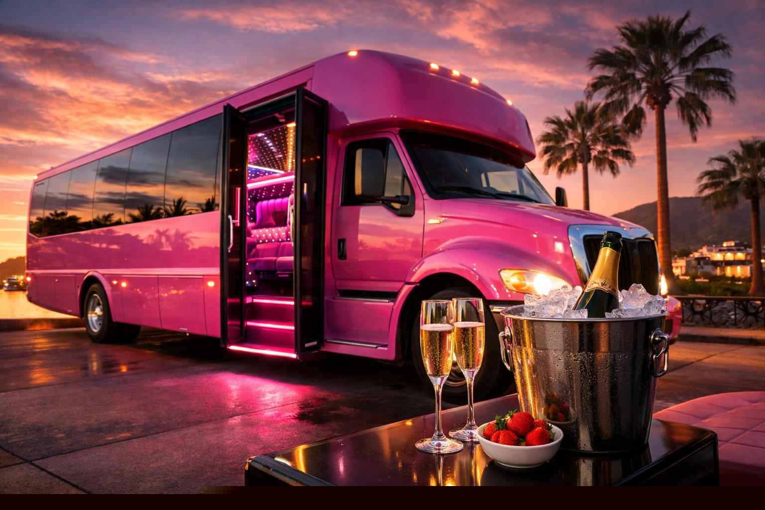 Pink Party Bus Service Santee Ca