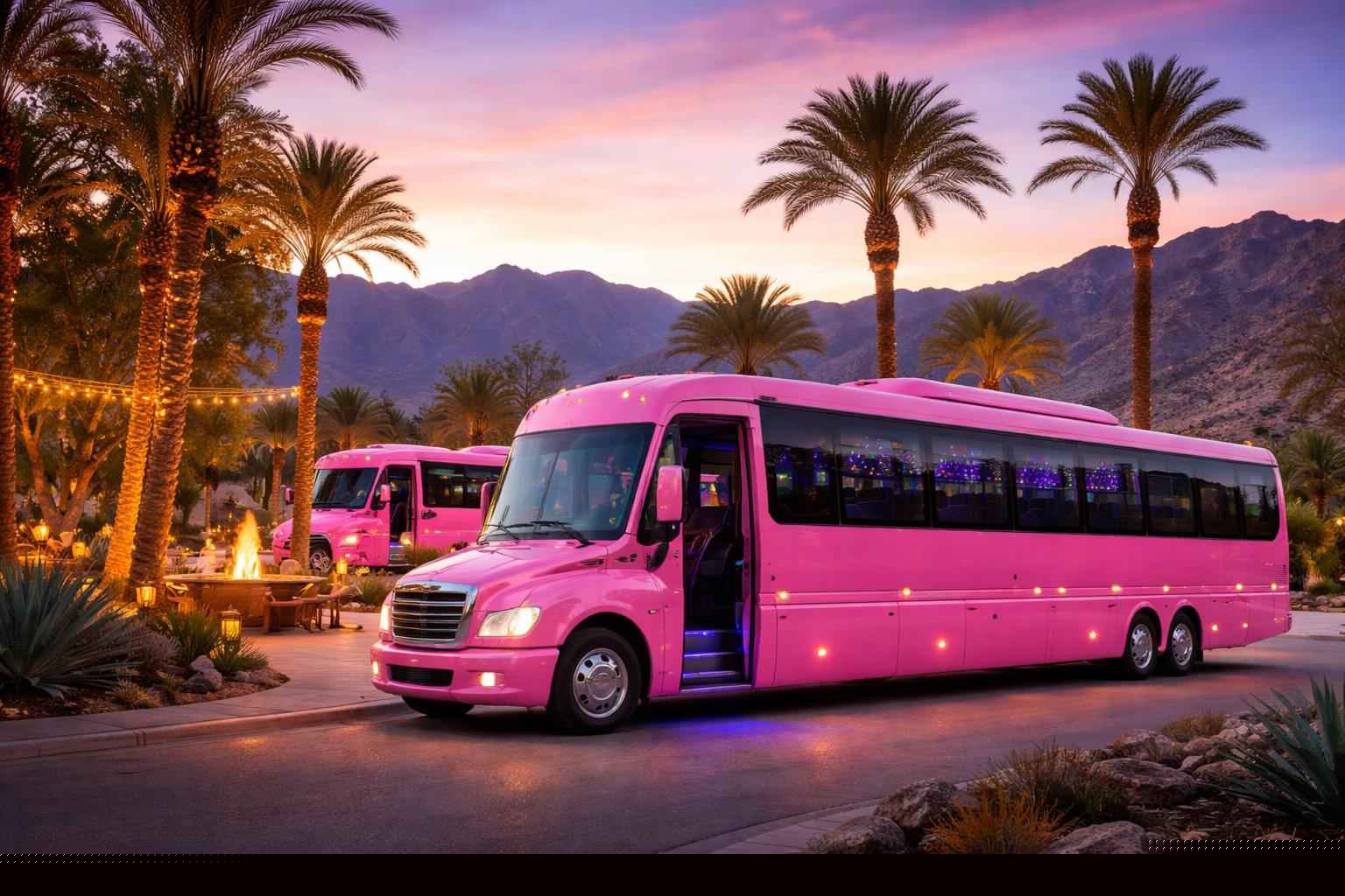 Pink Party Buses In Borrego Springs California