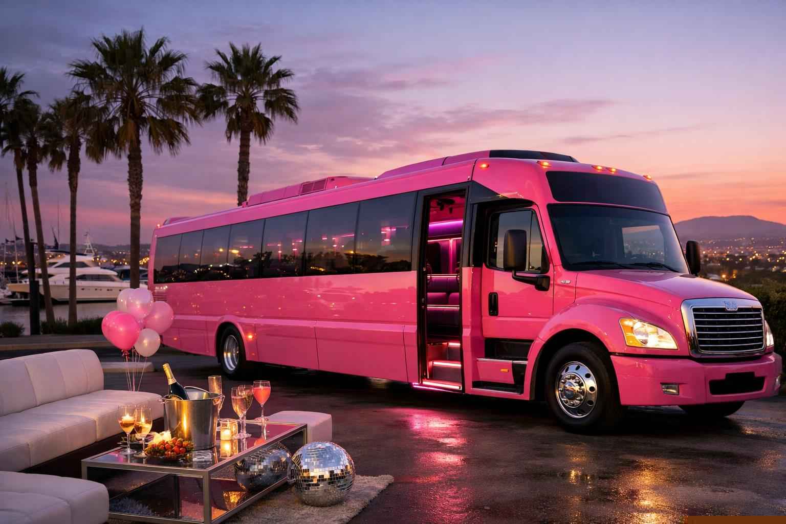 Pink Party Buses In Chula Vista California