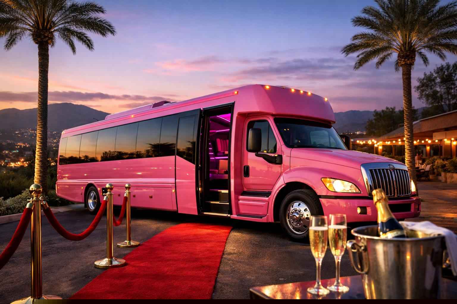 Pink Party Buses In El Cajon California