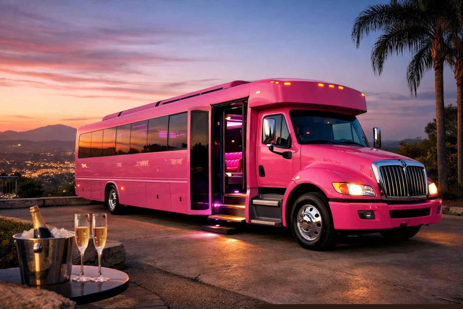 Pink Party Buses In Escondido California
