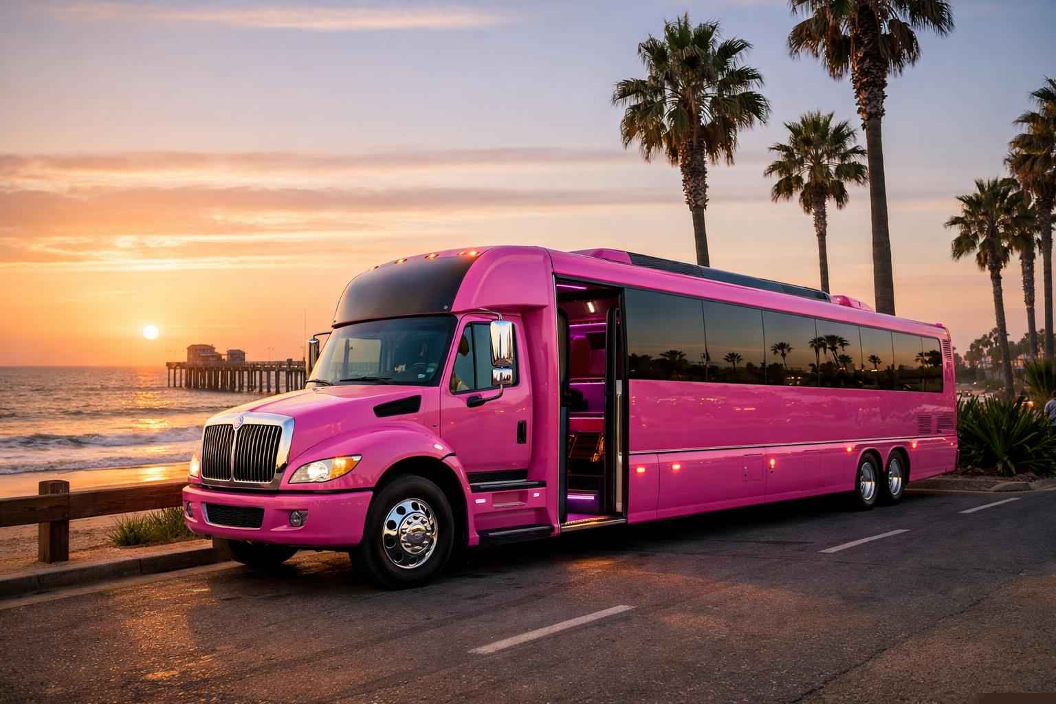Pink Party Buses In Oceanside California