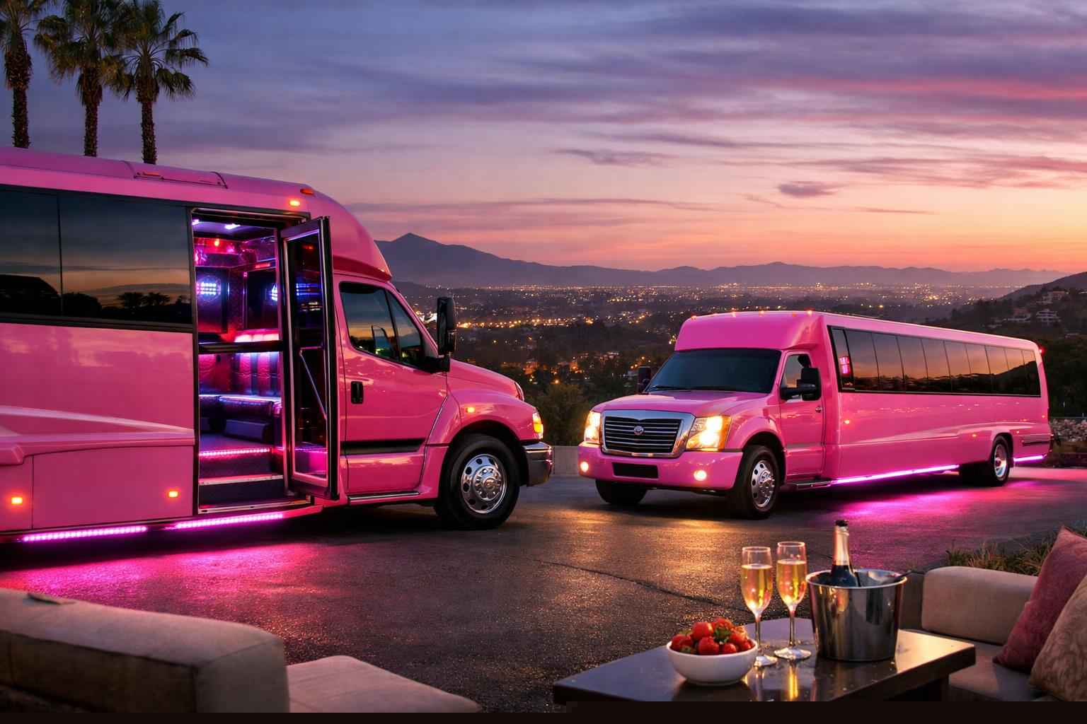 Pink Party Buses In Vista California