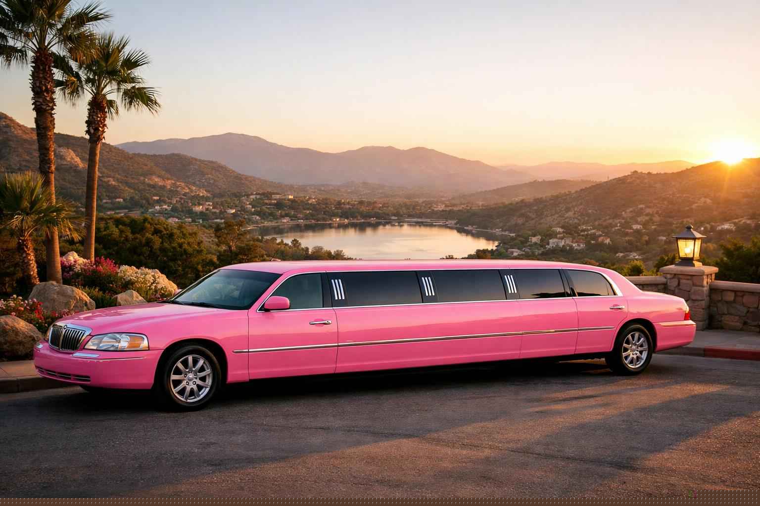 Pink Limo Rental In Poway California Poway California Pink Limo Rental