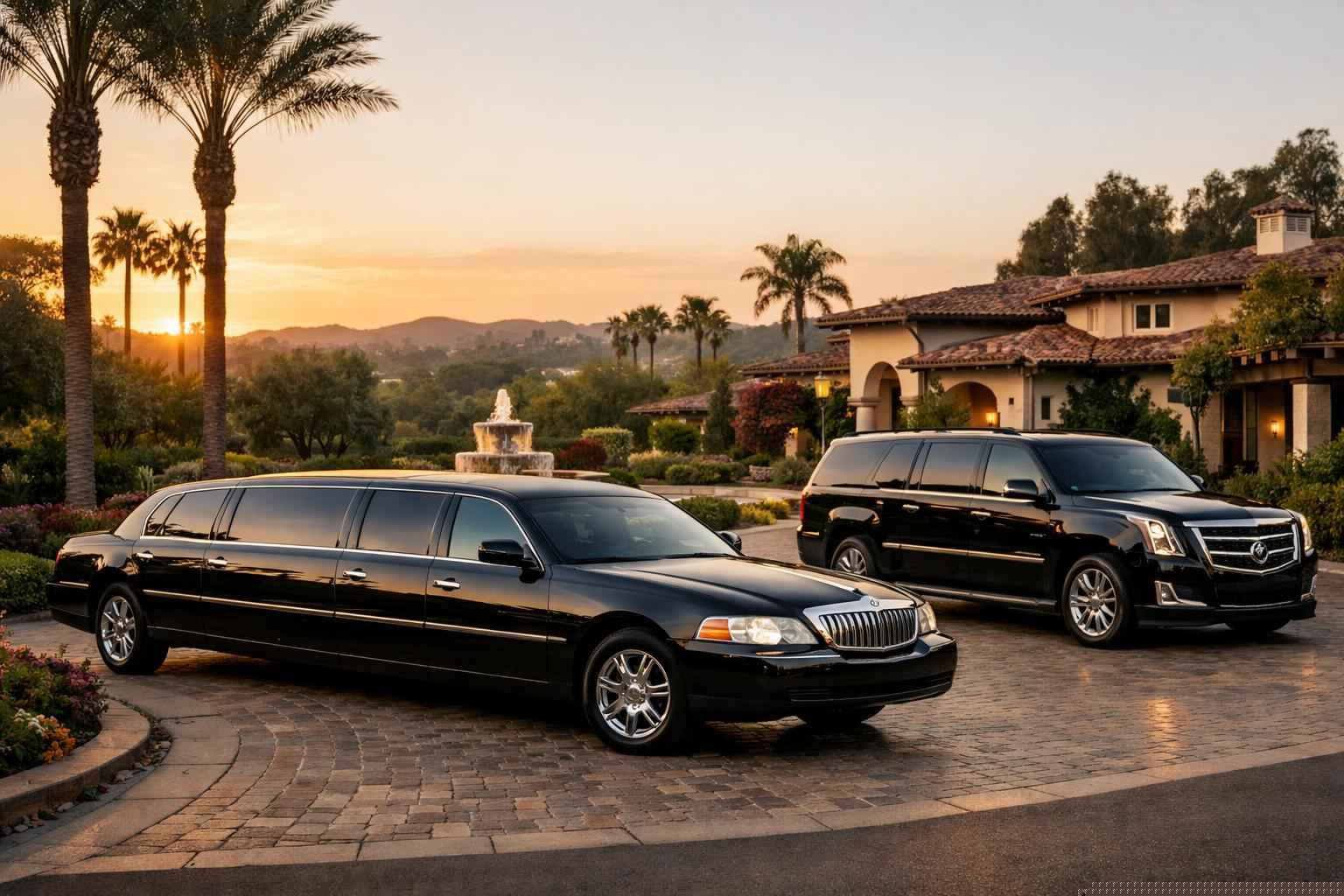 Rancho Santa Fe California Black Limos