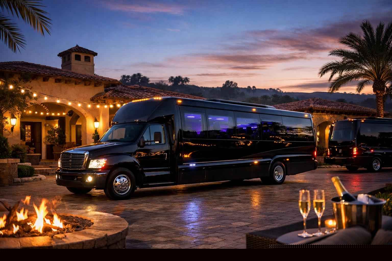 Black Party Bus Rental In Rancho Santa Fe California Rancho Santa Fe California Black Party Buses