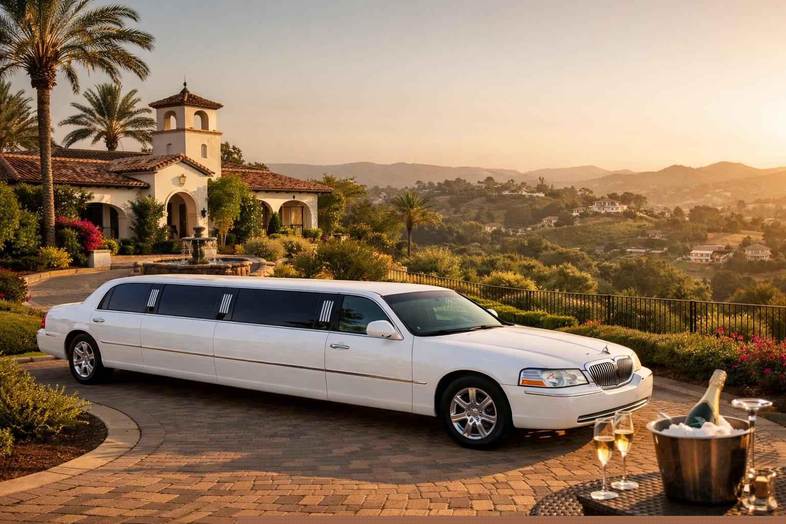 White Limo Rental In Rancho Santa Fe California Rancho Santa Fe California White Limo Service