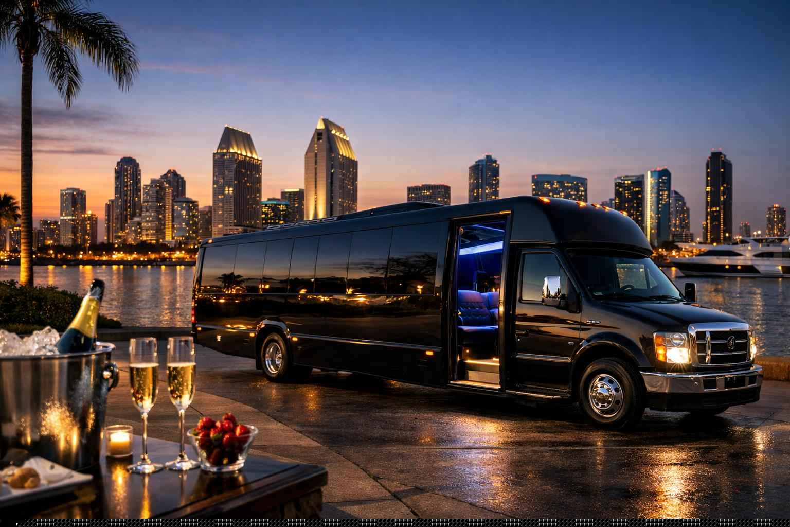 San Diego California Limo Bus Rental