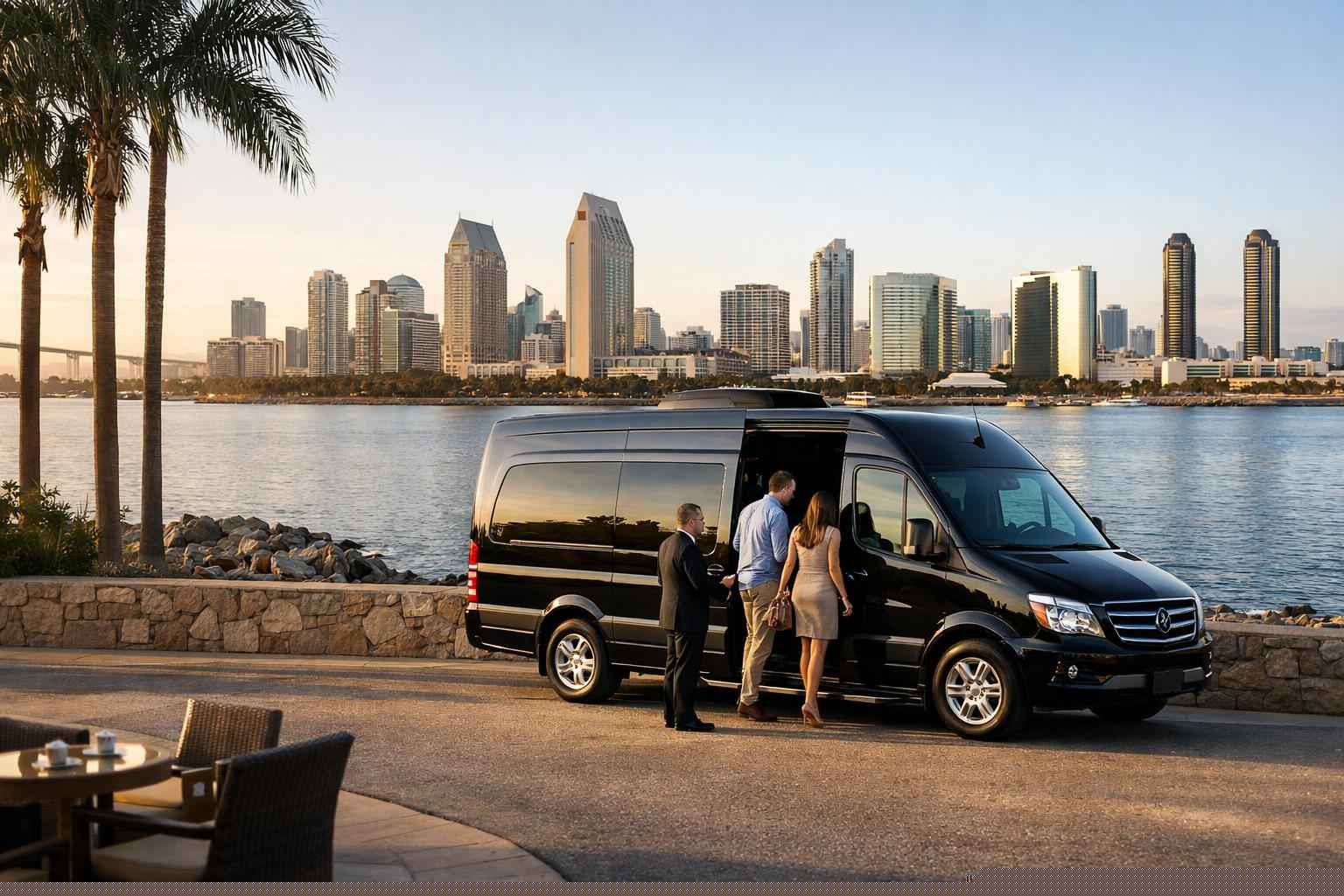 San Diego California Passenger Van With Driver