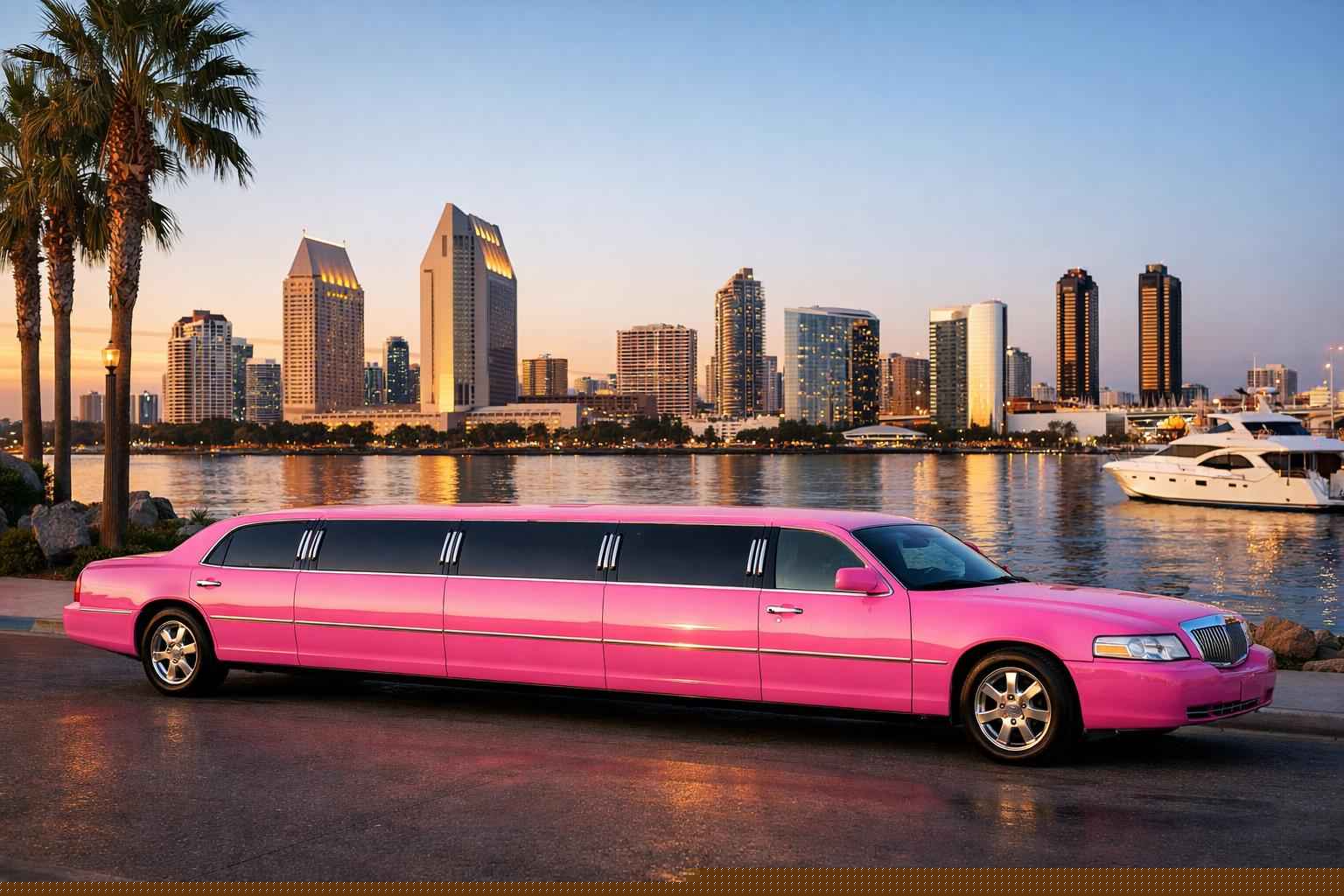 San Diego California Pink Limo Rental