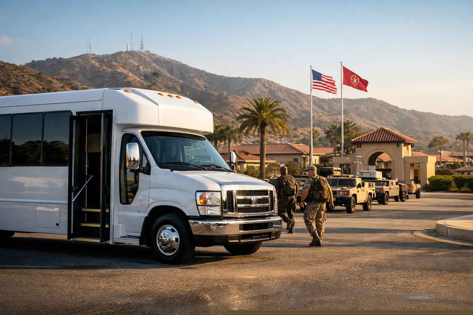 Shuttle Bus Rental Services In Camp Pendleton Mainside California