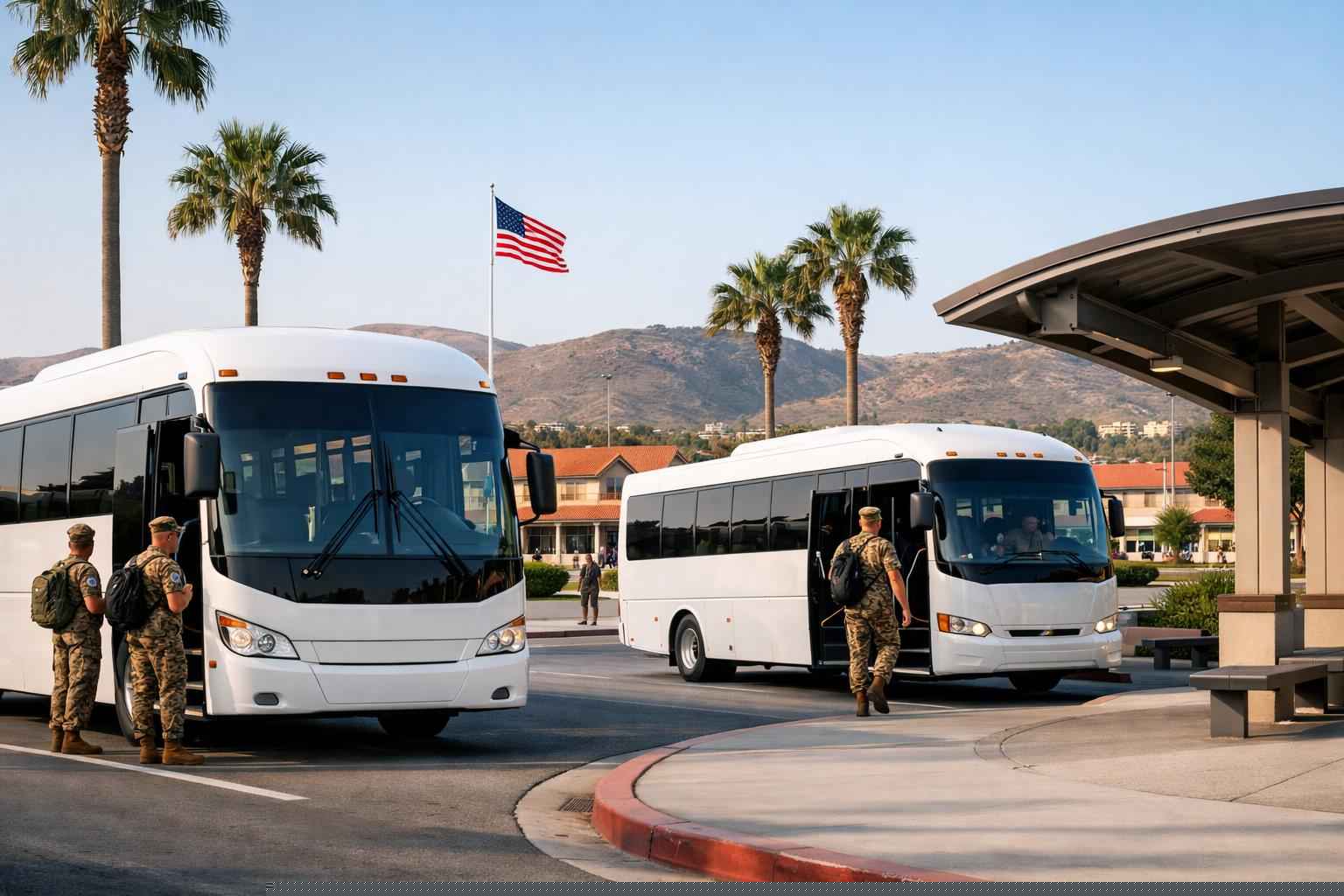 Shuttle Buses In Camp Pendleton Mainside California