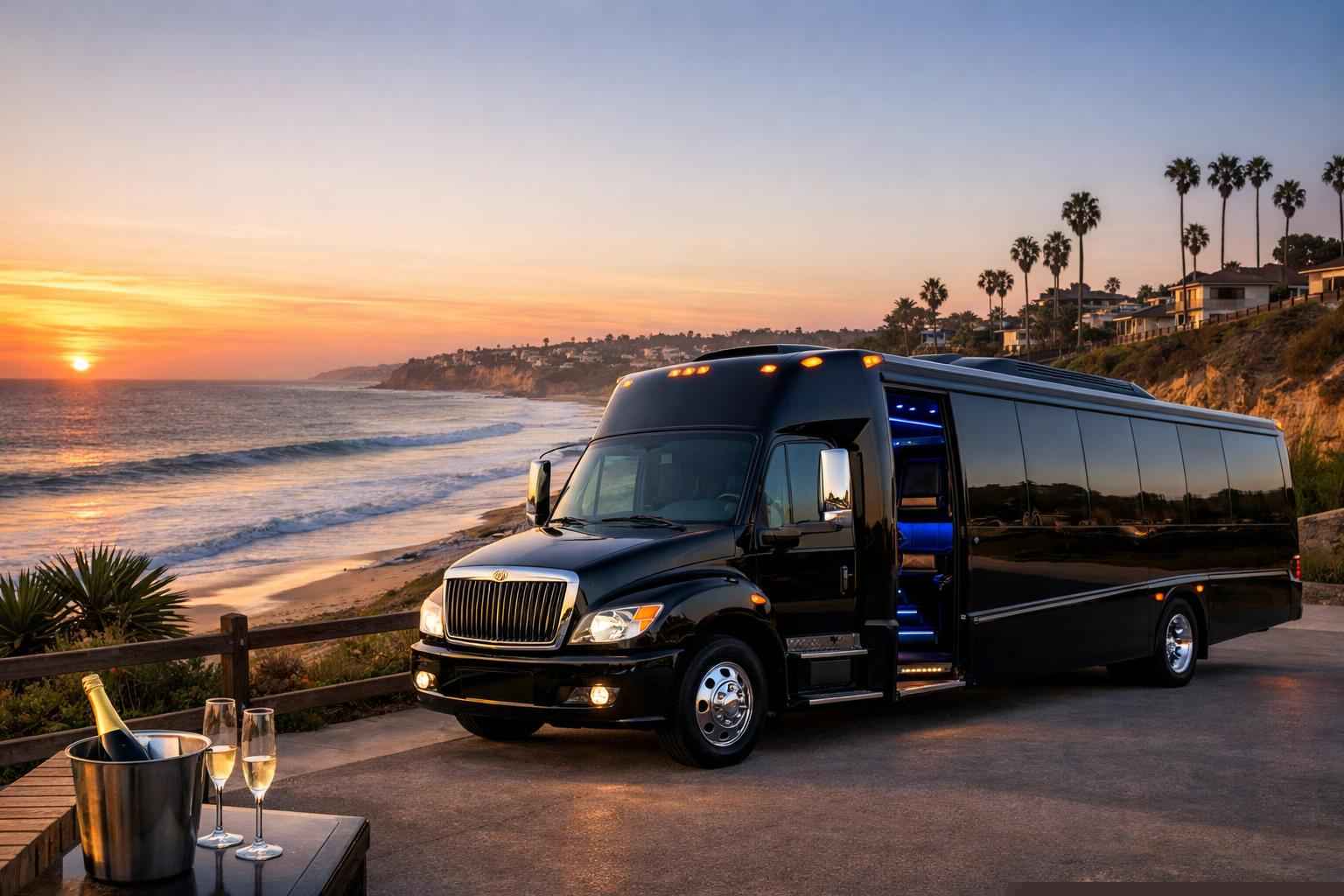Solana Beach California Limo Bus Rental