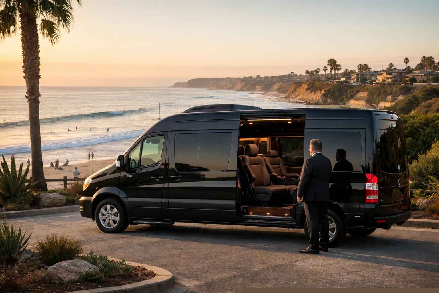 Passenger Van With Driver In Solana Beach California Solana Beach California Passenger Van With Driver