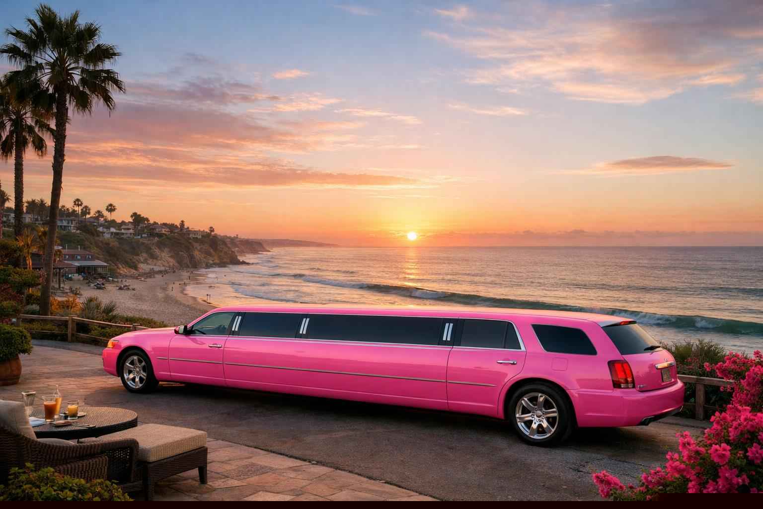 Pink Limo Rental In Solana Beach California Solana Beach California Pink Limo Rental