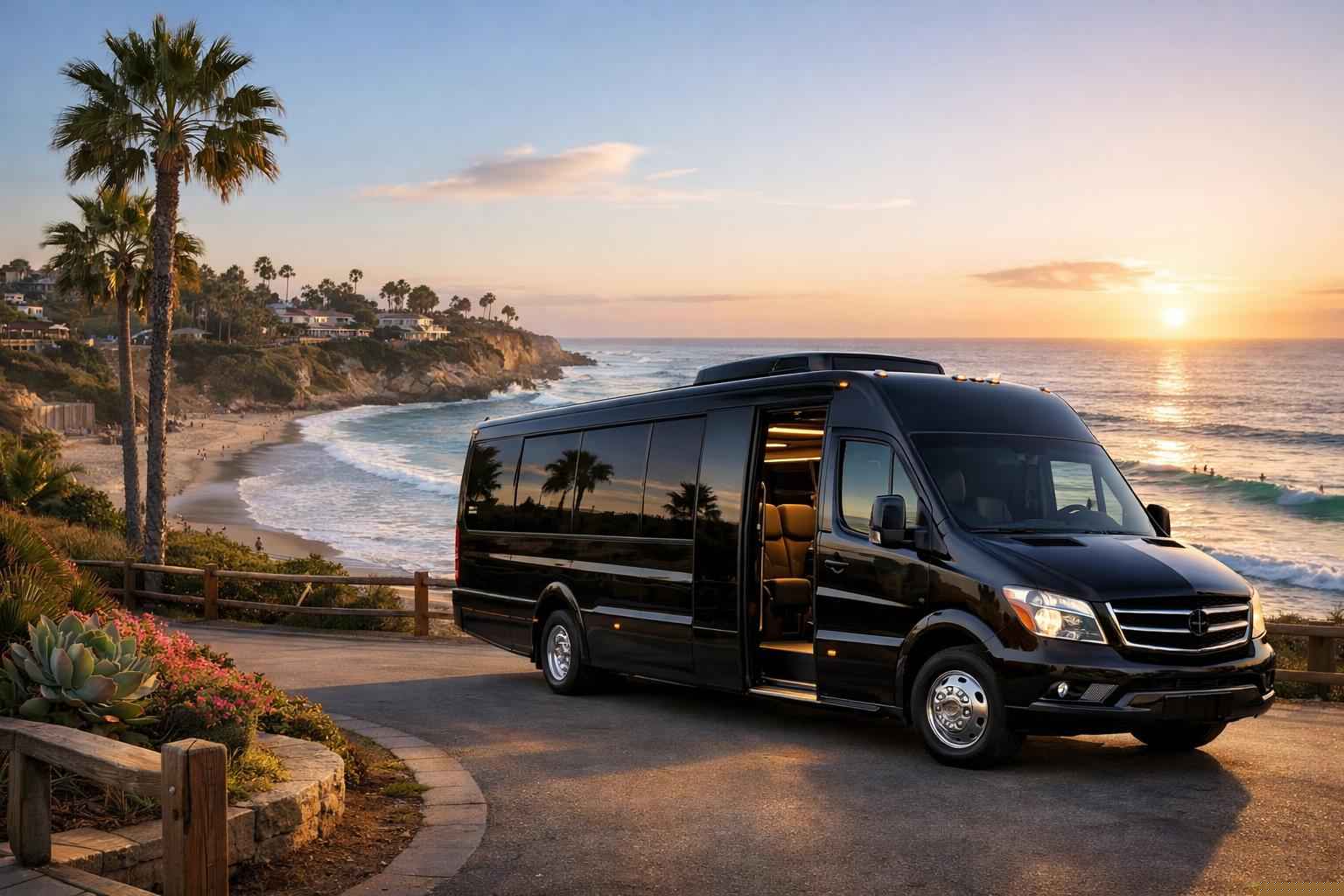 Solana Beach California Shuttle Bus Rental