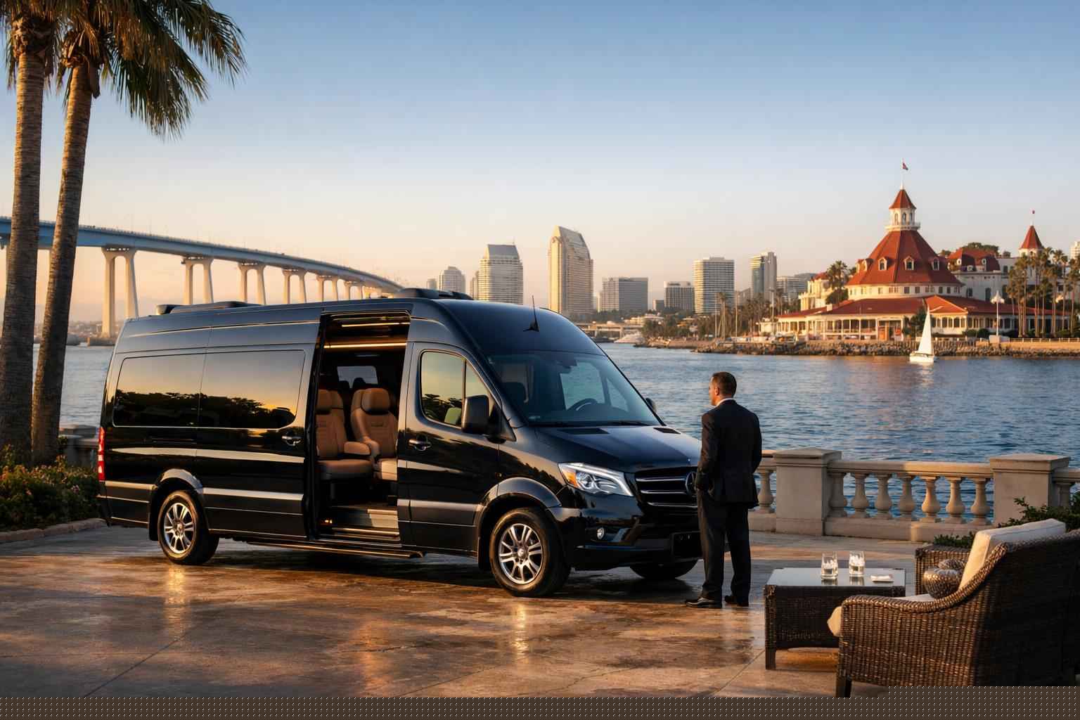 Sprinter Van Service With Driver Coronado Ca
