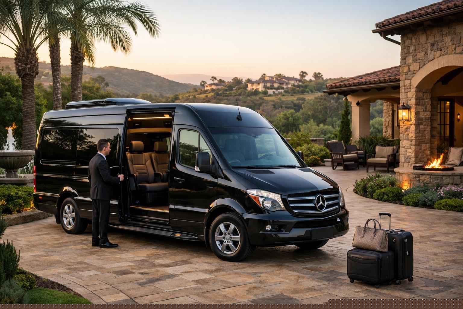 Sprinter Van Rental With Driver In Rancho Santa Fe California Sprinter Van Service With Driver Rancho Santa Fe Ca