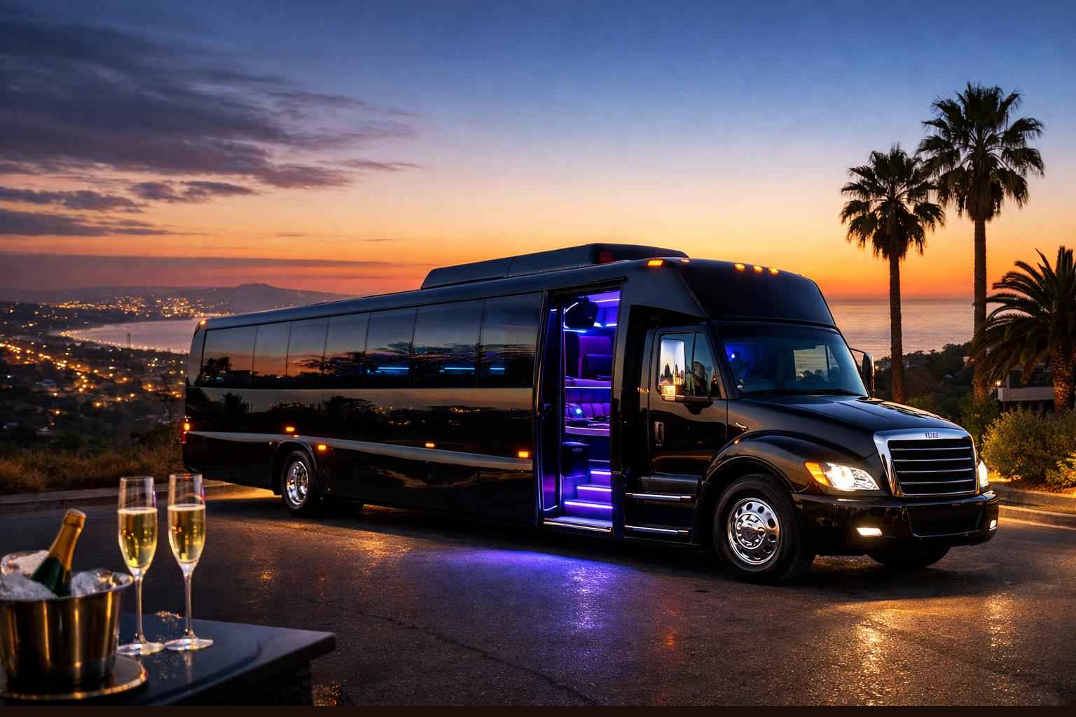 Vista California Black Party Bus Rental