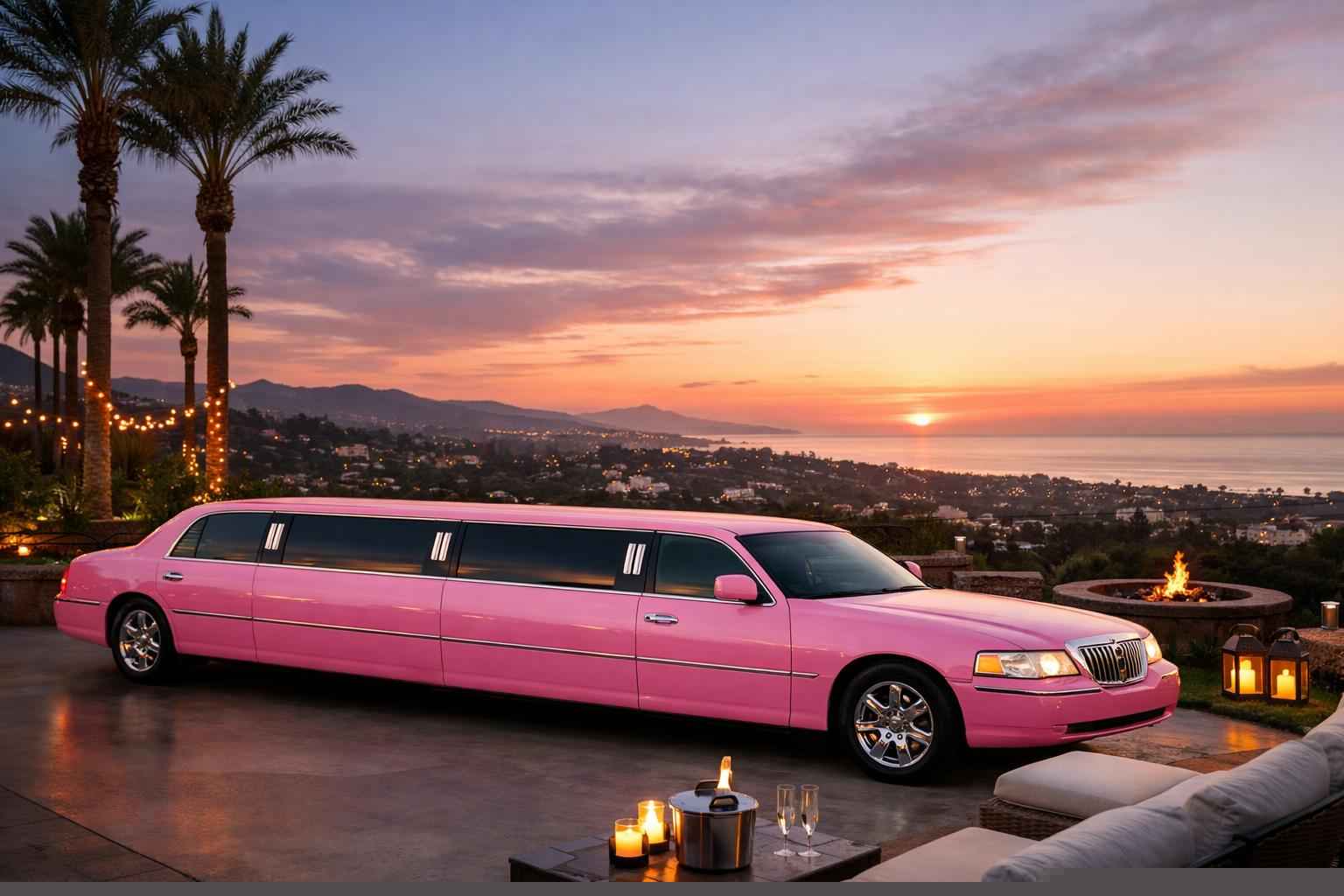 Vista California Pink Limo Rental